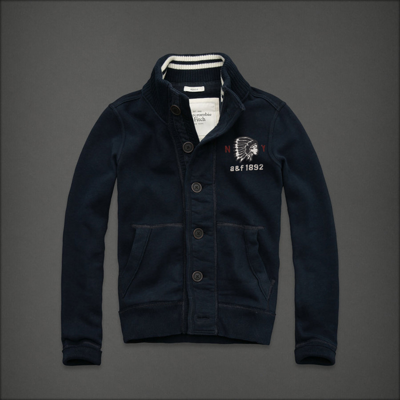 Abercrombie Fitch Hombres Ponte de pie de cuello Sudadera AF6444